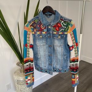 Desigual Embroidered Jean Jacket